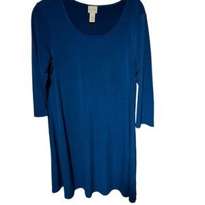 Chico's Blue Long Sleeve Dress Size 0 (4/6 Small)